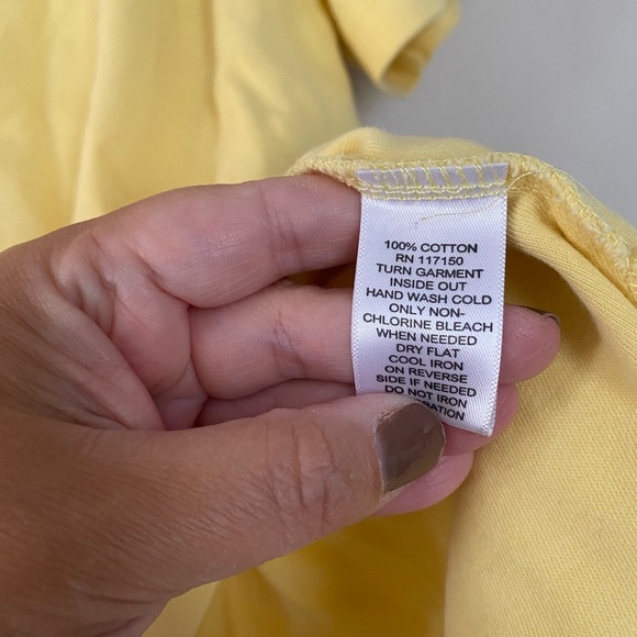 Quacker Factory Yellow Rhinestone Cotton T Shirt Women’s Size XL Short Sleeves - Picture 5 of 8